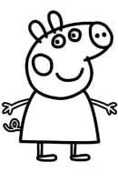 Peppa Pig kleurplaat 2